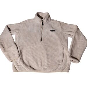 Columbia Sportswear Company Fleece Pullover Sweatshirt Cream XL - Imperfect